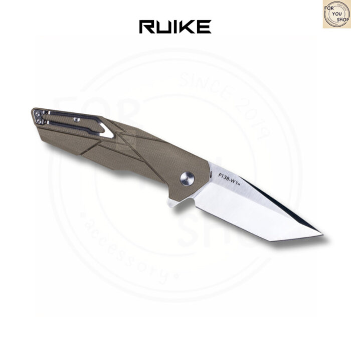 มีดพับ RUIKE P138 EDC ใบมีด Sandvik 14C28N Tanto 3.54นิ้ว ด้ามG10 Liner Lock Folding Knife Outdoor