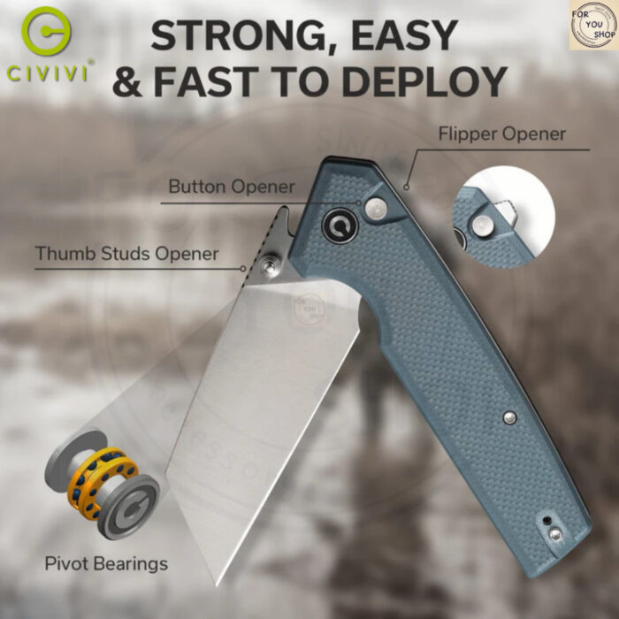 มีดพับ CIVIVI Amirite EDC ใบมีด Nitro-V 3.48 นิ้ว ด้าม G10 Flipper & Thumb Stud & Button Lock
