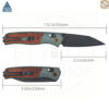 มีดพับ SRM 259L Medal ใบมีด 14C28N 3.18 นิ้ว ด้าม Aluminum + ไม้ Rosewood / Ebony ระบบ Ambi-Lock EDC
