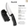 มีดพก Ruike Knife F186-MB ใบมีด D2 4.17นิ้ว Stonewash ด้าม Micarta พร้อมปลอก ABS Fixed Blade