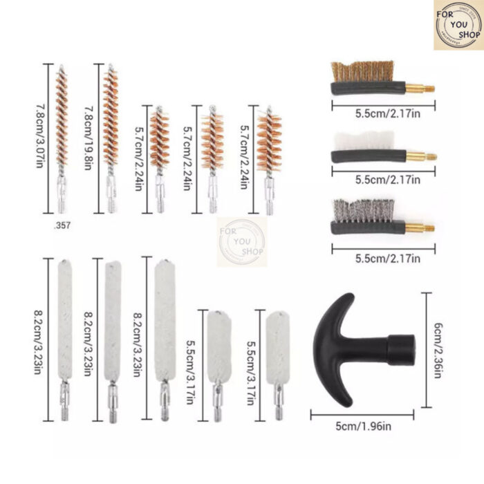ชุดแส้ล้างปืน Gun Cleaning Kit สแตนเลส ทำความสะอาดลำกล้อง