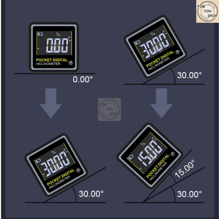 th-11134207-81zth-mlhwkzh7ak9406.jpg เครื่องวัดมุมดิจิตอล Pocket Digital Angle Gauge วัดองศา แม่เหล็ก วัดความเอียง ความแม่นยำสูง USB (WD-089)