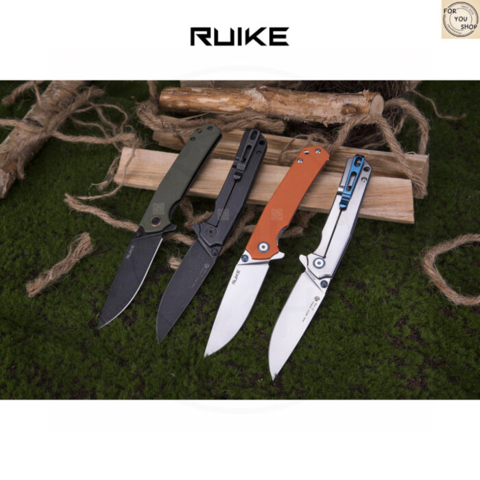 มีดพับ RUIKE P801 EDC ใบมีด 14C28N 3.39นิ้ว ด้าม Stainless / G10 ระบบ Frame Lock Outdoor Knife