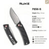 มีดพับ RUIKE P856 EDC ใบมีด Sandvik 14C28N 3.11นิ้ว ด้ามG10 ระบบ Crossbar Lock Outdoor Folding Knife