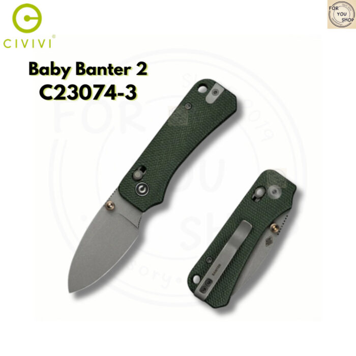 th-11134207-81zth-mmylpq4v75s4c6.jpg มีดพับ CIVIVI Baby Banter 2 EDC ใบมีด 2.34" Nitro-V/14C28N ด้ามAluminum/Micarta/G10 Crossbar Lock