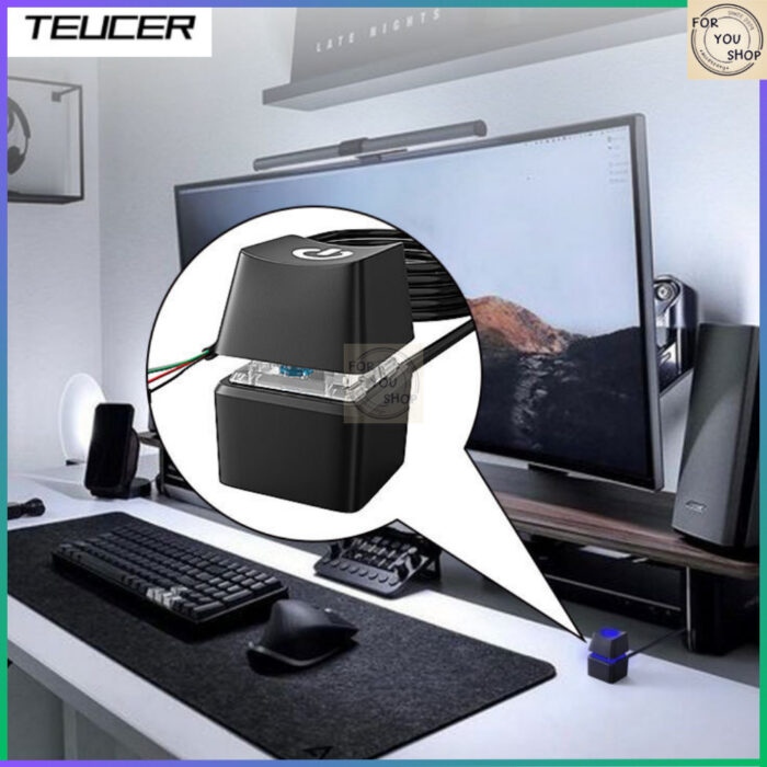 ปุ่มเปิด/รีสตาร์ท PC แบบตั้งโต๊ะ Desktop Power Switch สาย 1.65M มีไฟ LED ใช้งานง่าย