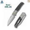 มีดพับ SRM 259L Medal ใบมีด 14C28N 3.18 นิ้ว ด้าม Aluminum + ไม้ Rosewood / Ebony ระบบ Ambi-Lock EDC