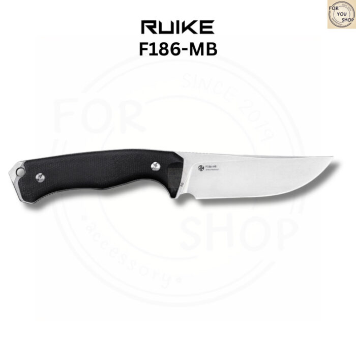 มีดพก Ruike Knife F186-MB ใบมีด D2 4.17นิ้ว Stonewash ด้าม Micarta พร้อมปลอก ABS Fixed Blade