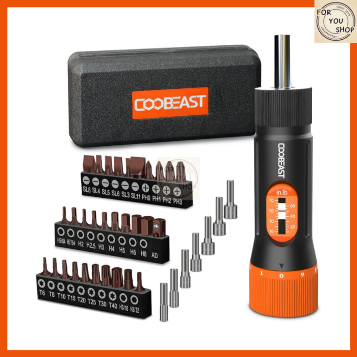 ประแจตั้งแรงบิด Coobeast พร้อมดอกไขควง 38ชิ้น+กล่อง ใช้ติดกล้อง ซ่อมปืน ซ่อมจักรยาน งานช่างละเอียด