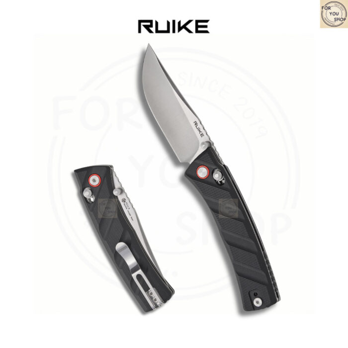มีดพับ RUIKE P856 EDC ใบมีด Sandvik 14C28N 3.11นิ้ว ด้ามG10 ระบบ Crossbar Lock Outdoor Folding Knife