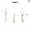 มีดพับ RUIKE P135-SF EDC Reverse Tanto ใบมีด Sandvik14C28N 3.62นิ้ว ด้าม420 Stainless Frame Lock