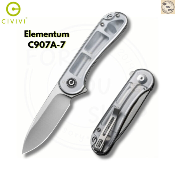 มีดพับ CIVIVI Elementum EDC ใบมีด D2 / 14C28N / Nitro-V 2.96นิ้ว Liner Lock Outdoor Flipper Knife