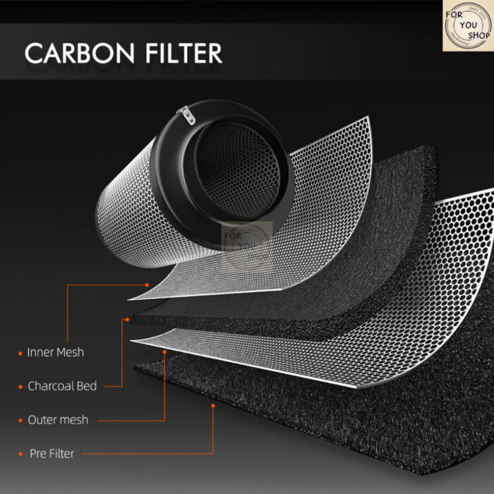 Spider Farmer ไส้กรองคาร์บอน 6 นิ้ว กรองกลิ่น สำหรับท่อดูดอากาศ Carbon Filter