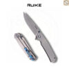 มีดพับ RUIKE P801 EDC ใบมีด 14C28N 3.39นิ้ว ด้าม Stainless / G10 ระบบ Frame Lock Outdoor Knife