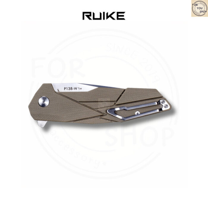 มีดพับ RUIKE P138 EDC ใบมีด Sandvik 14C28N Tanto 3.54นิ้ว ด้ามG10 Liner Lock Folding Knife Outdoor