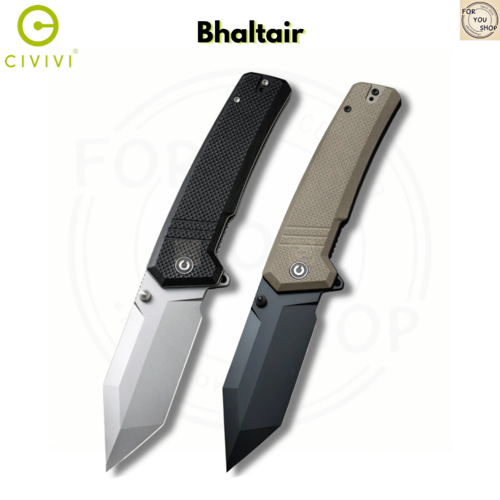 มีดพับ CIVIVI Bhaltair Flipper & Thumb Stud EDC ใบมีด 14C28N 3.98 นิ้ว ด้าม G10 Liner Lock