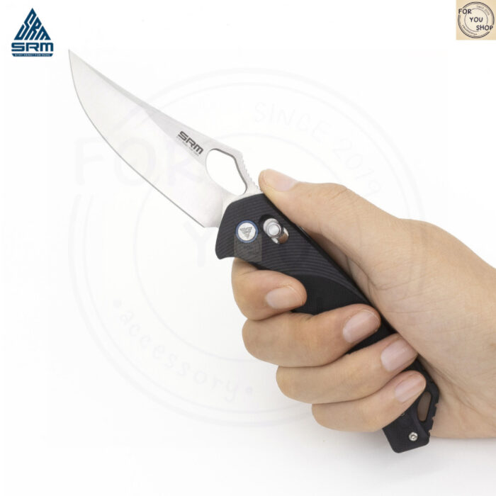 มีดพับ SRM Retriever 9202 ใบมีด D2 ขนาด 3.54 นิ้ว ทรง Clip Point ด้าม G10 ระบบ Crossbar Lock EDC