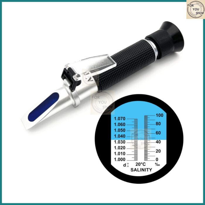 เครื่องวัดความเค็มความละเอียดสูง (ช่วง 0–100%) Salinity Meter Refractometer
