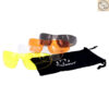 Walker's Sport Glasses แว่นตากีฬา พร้อมเลนส์เปลี่ยน 4 สี กันลม กันฝุ่น ใส่ยิงปืน/กลางแจ้ง