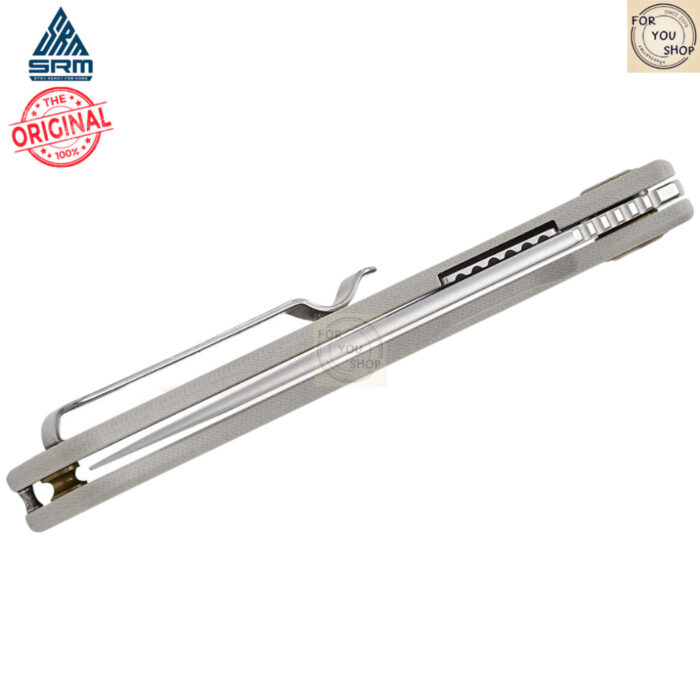 th-11134207-81ztl-ml4sbdfot62z76.jpg มีดพับ SRM 105M-GK Air Lightweight ใบมีด 2.95” 14C28N Satin ด้าม G10 Liner Lock สีเทา