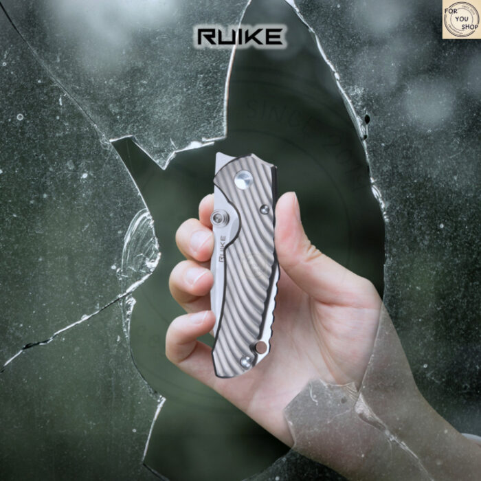 th-11134207-81ztl-mmr8hwv301s036.jpg มีดพับ RUIKE M671-TZ EDC ใบมีด Tanto 154CM 3.35นิ้ว ด้าม TC4 Titanium ระบบ Frame Lock Folding Knife