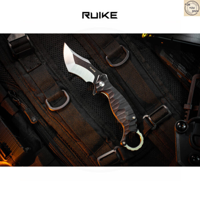 มีดพับ RUIKE P881 EDC ใบมีด Tanto Sandvik 14C28N 2.97นิ้ว ด้ามG10 Liner Lock Folding Knife Outdoor