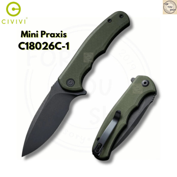 มีดพับ CIVIVI Mini Praxis EDC ใบมีด D2 2.98 นิ้ว ด้าม G10 Liner Lock Flipper Knife