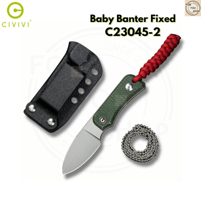 th-11134207-81ztl-mmymzx8ixclgaa.jpg มีดพก CIVIVI Baby Banter Fixed EDC ใบมีด Nitro-V 2.39 นิ้ว ด้าม G10 / Micarta พร้อมปลอก Kydex