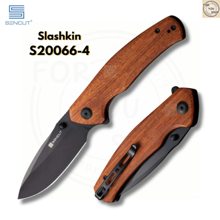 มีดพับ SENCUT Slashkin EDC ใบมีด D2 3.48 นิ้ว ด้าม G10 / Micarta / Wood Flipper & Thumb Stud Knife