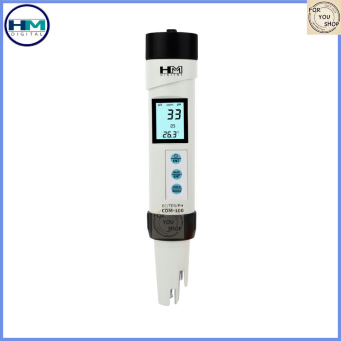 HM COM-300 เครื่องวัดคุณภาพน้ำ 4 in 1 เครื่องเดียววัดได้ครบทั้ง pH / TDS / EC / อุณหภูมิ