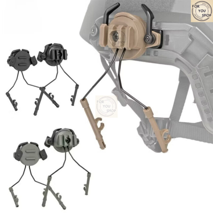 th-11134207-81ztm-mlg4ubwztyq7b4.jpg ขายึดหูฟัง Tactical สำหรับรางหมวกกันน็อค 19-21มม. ปรับได้ 360° ที่ครอบหูป้องกันเสียง ขาติดหูฟัง