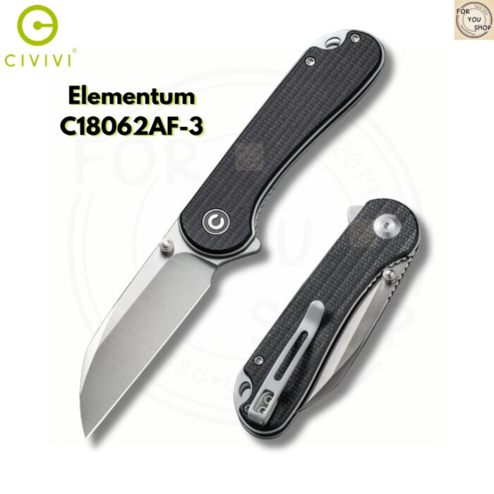 มีดพับ CIVIVI Elementum EDC ใบมีด D2 / 14C28N / Nitro-V 2.96นิ้ว Liner Lock Outdoor Flipper Knife