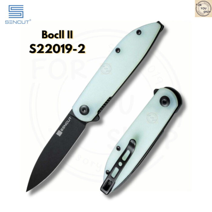 มีดพับ SENCUT Bocll II Flipper Knife EDC ใบมีด D2 2.96 นิ้ว ด้าม G10 ระบบ Liner Lock Outdoor knife