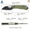 มีดพับ SRM Cub 261M ใบมีด 154CM / 140Cr Laminated ขนาด 2.83 นิ้ว ด้าม G10 ระบบ Crossbar Lock EDC