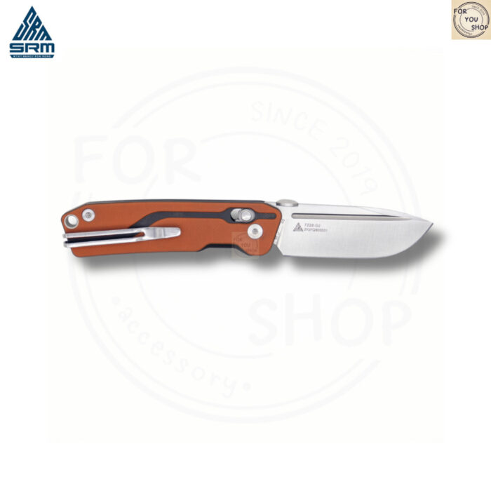 มีดพับ SRM Rubik 7228-GJ ใบมีด D2 ขนาด 2.72 นิ้ว ทรง Drop Point ด้าม G10 ระบบ Ambi-Lock EDC