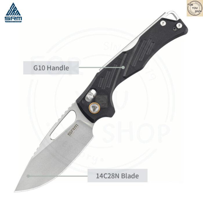 th-11134207-81ztm-mn2uuy5jwmbqe2.jpg มีดพับ SRM Mirage 239X ใบมีด 14C28N ขนาด 3.62 นิ้ว ทรง Drop Point ด้าม G10 ระบบ Crossbar Lock EDC