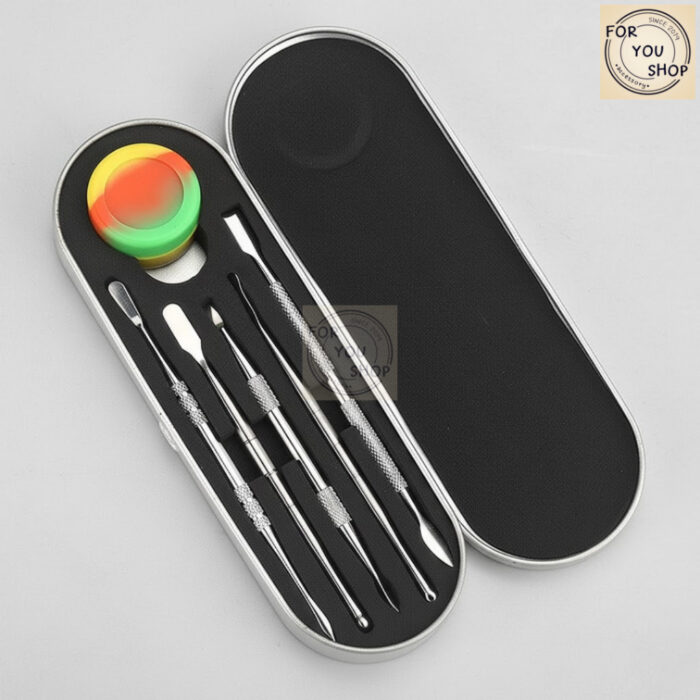 th-11134207-81ztn-mmh9aa8ag3k8cd.jpg ไม้แด๊บ สแตนเลส Dab Tool Stainless Steel แบบ2หัว ครบเซ็ต ไม้ตักแด๊บ ไม้ตักเรซิ่น tool with resin