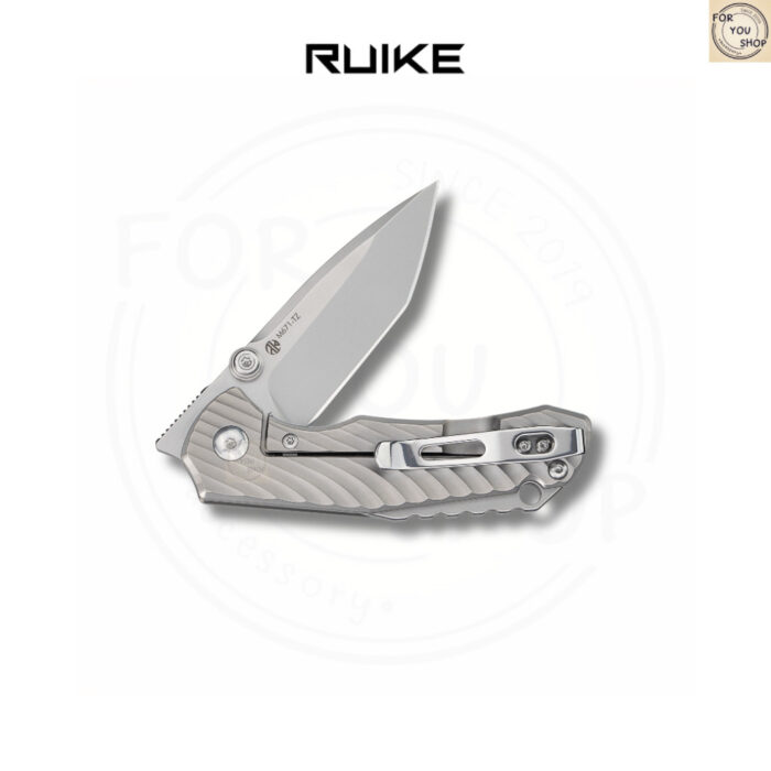 th-11134207-81ztn-mmr8hwv724uaf8.jpg มีดพับ RUIKE M671-TZ EDC ใบมีด Tanto 154CM 3.35นิ้ว ด้าม TC4 Titanium ระบบ Frame Lock Folding Knife