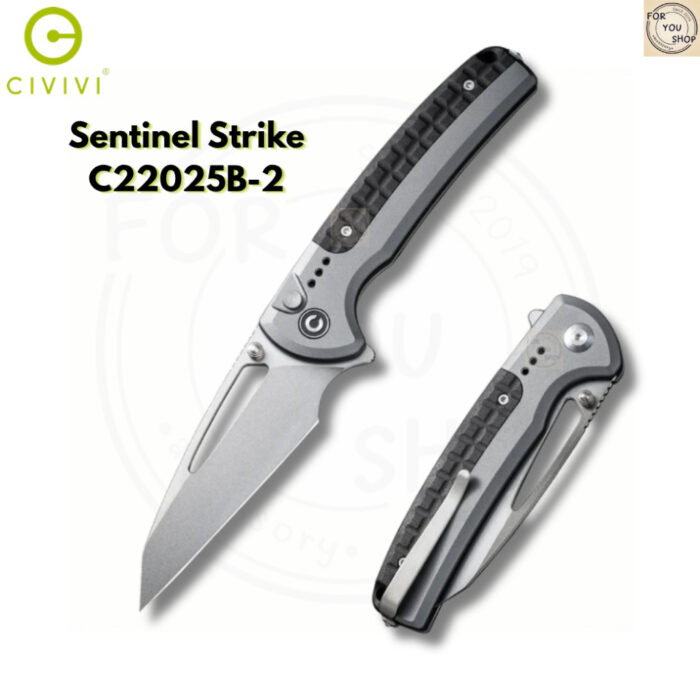th-11134207-81ztn-mmx956vg3hmr76.jpg มีดพับ CIVIVI Sentinel Strike Flipper EDC ใบมีด K110 / Damascus 3.7 นิ้ว ด้าม Aluminum Button Lock