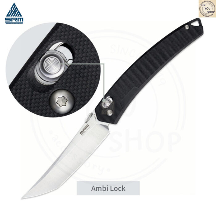 มีดพับ SRM 9211 ใบมีด 8Cr13MoV ขนาด 3.6 นิ้ว ทรง Clip Point ด้าม G10 ระบบ Crossbar Lock Tactical EDC