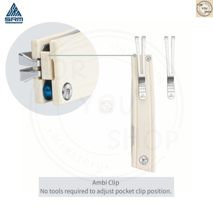 มีดพับ SRM Gent 401 ใบมีด 10Cr15CoMov (เทียบเท่า VG-10) ขนาด 3.27 นิ้ว ด้าม G10 ระบบ Liner Lock EDC