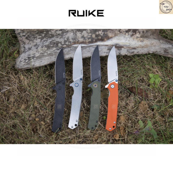 มีดพับ RUIKE P801 EDC ใบมีด 14C28N 3.39นิ้ว ด้าม Stainless / G10 ระบบ Frame Lock Outdoor Knife