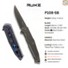 th-11134207-81zto-mmr2vza06l1ea0.jpg มีดพับ RUIKE P108 EDC ใบมีด 14C28N 3.46 นิ้ว ด้าม Stonewashed Steel ระบบ Frame Lock Outdoor Knife