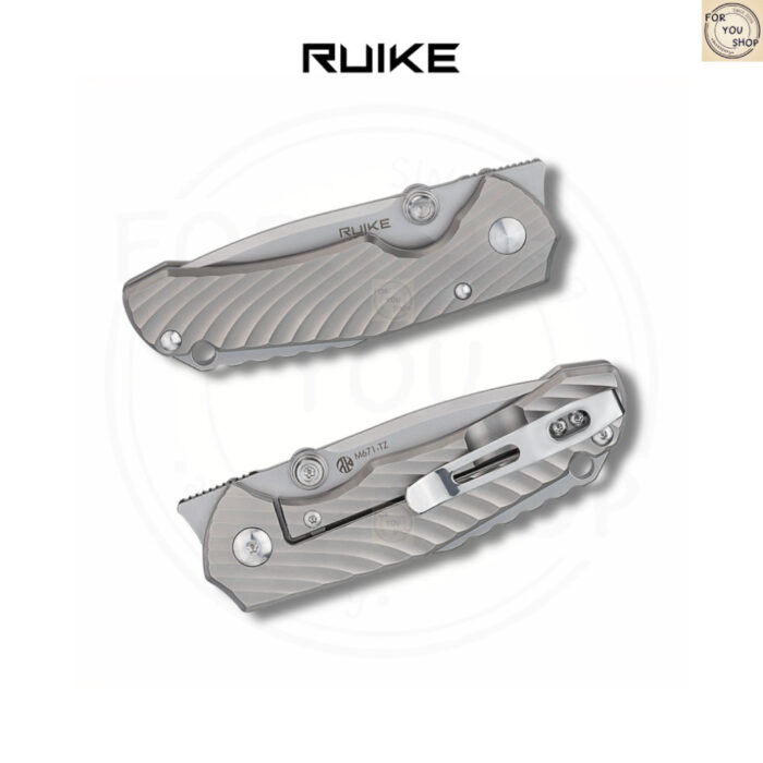th-11134207-81zto-mmr8hwv0p69ve8.jpg มีดพับ RUIKE M671-TZ EDC ใบมีด Tanto 154CM 3.35นิ้ว ด้าม TC4 Titanium ระบบ Frame Lock Folding Knife