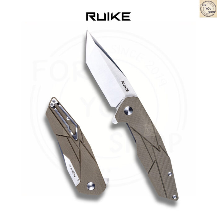 มีดพับ RUIKE P138 EDC ใบมีด Sandvik 14C28N Tanto 3.54นิ้ว ด้ามG10 Liner Lock Folding Knife Outdoor