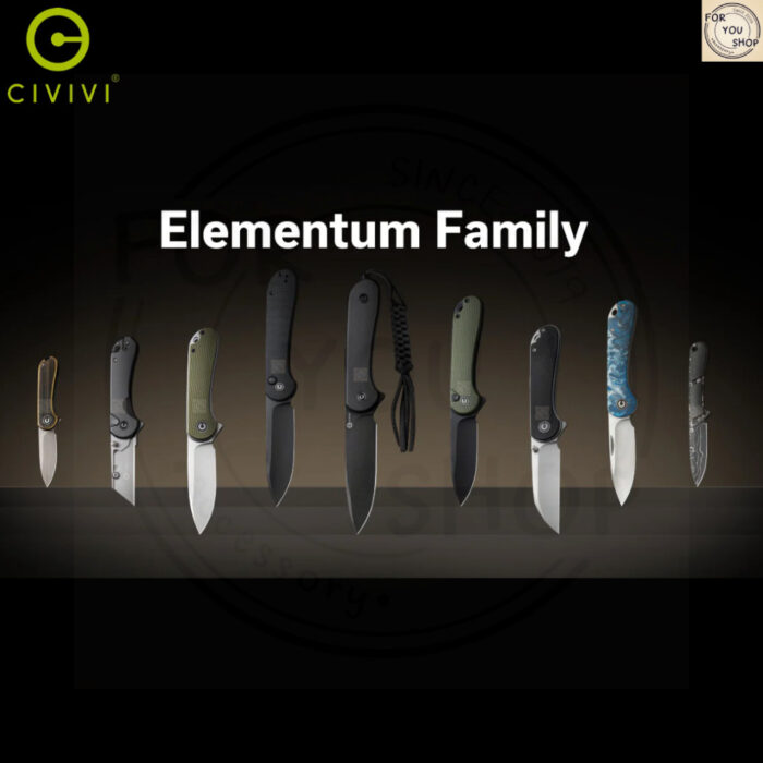มีดพับ CIVIVI Elementum EDC ใบมีด D2 / 14C28N / Nitro-V 2.96นิ้ว Liner Lock Outdoor Flipper Knife