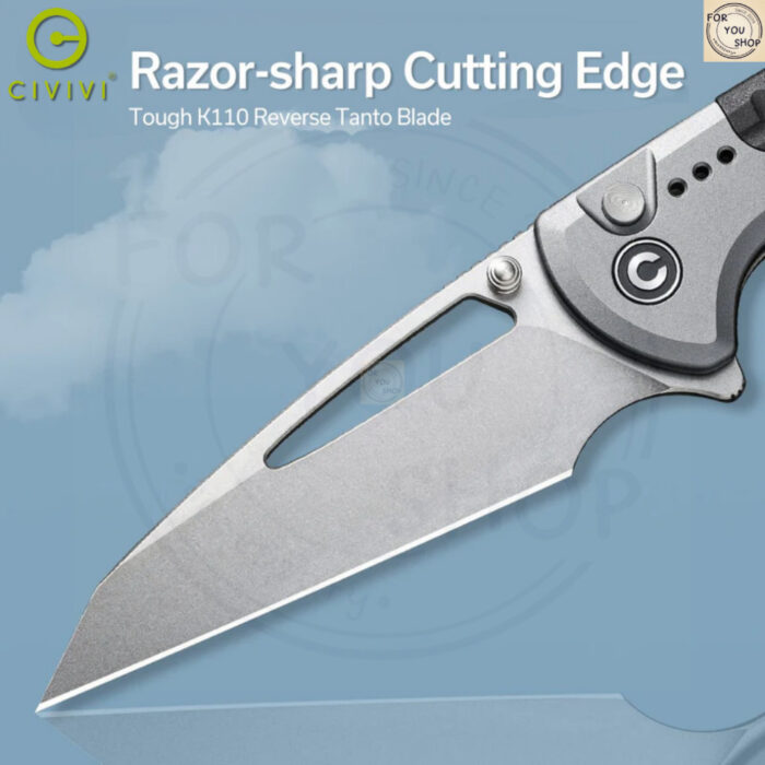 th-11134207-81zto-mmx8d9c2zgg46e.jpg มีดพับ CIVIVI Sentinel Strike Flipper EDC ใบมีด K110 / Damascus 3.7 นิ้ว ด้าม Aluminum Button Lock