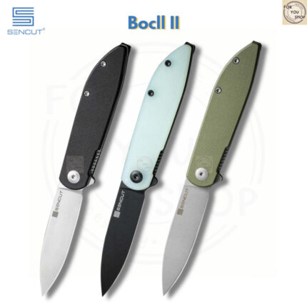 มีดพับ SENCUT Bocll II Flipper Knife EDC ใบมีด D2 2.96 นิ้ว ด้าม G10 ระบบ Liner Lock Outdoor knife