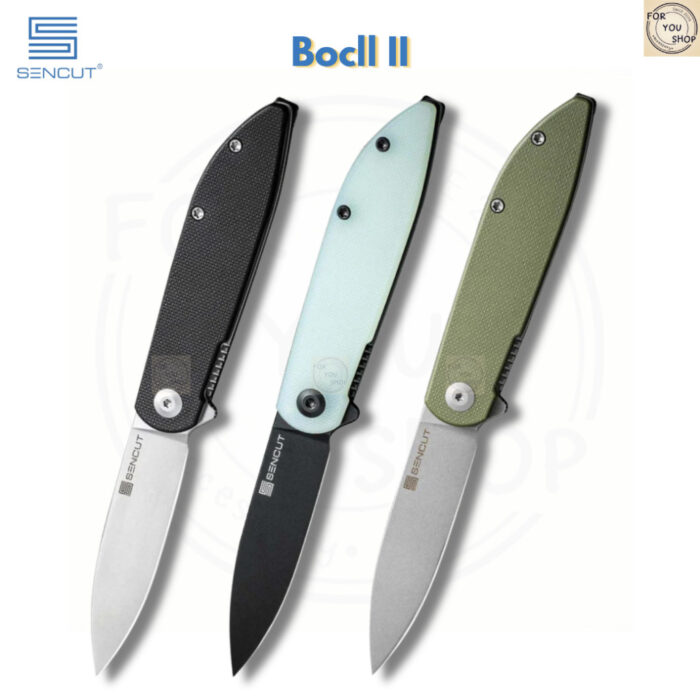มีดพับ SENCUT Bocll II Flipper Knife EDC ใบมีด D2 2.96 นิ้ว ด้าม G10 ระบบ Liner Lock Outdoor knife