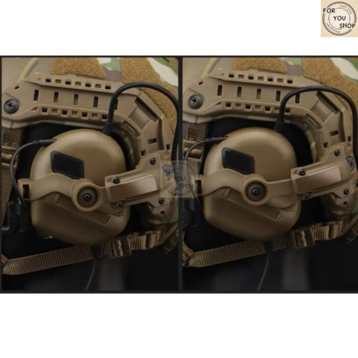 ขายึดหูฟัง Tactical ติดหมวกกันน็อค ขาติดหูฟังครอบหู ติดหมวกฟาส ARC 19mm / M-LOK ปรับมุมได้ 360° FAST Helmet